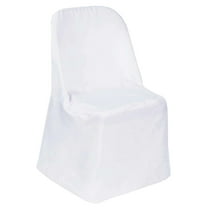 Efavormart 100 PCS White Linen Polyester Folding Chair Cover Dinning Chair Slipcover For Wedding Party Event Banquet Catering