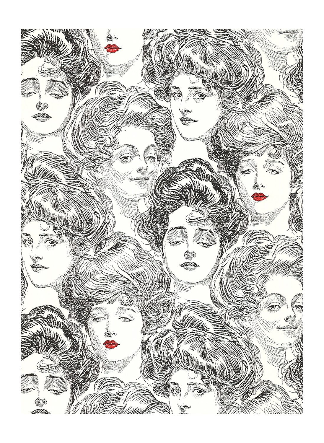 Ss2419 Pucker Up Buttercup Wallpaper Black White Red Packaged