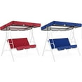 thumbnail image 3 of Seat Cover Dustproof Sunshade 3 People Multicolored Chair Decoration Bench Replacement Patio Ceiling Decoration Bench Replacement Patio Foldable Design Top Case Blue, 3 of 9