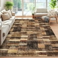 thumbnail image 6 of Memoryfield Washable 5' x 7' Area Rug, Foldable Geometric Printed Carpet, Soft Low Pile Abstract Floor Mats, Non Shedding Floor Covering for Bedroom Living Room, Brown, 6 of 9