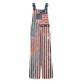 thumbnail image 7 of Girls Rompers Sunny Patriotic Flag Print Sleeveless Square Neck Unisex Trendy Pocket Jumpsuit Kids Street Travel Outfit, 7 of 7