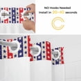 thumbnail image 2 of No Hook Shower Curtain with Snap in Liner, Independence Day American Flag Waterproof Bath Curtain Double Layers with See Through Top Window, Retro Military Boots Hotel Shower Curtains 72x72in, 2 of 9