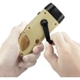 thumbnail image 2 of ERQVHQV Linterna solar Paquete de 2 linterna LED solar y linterna de manivela recargable Lámpara de emergencia para actividades al aire libre - Caqui [Clase de eficiencia energética A +++] oso de fresa Electrónica, 2 of 5