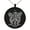 Black, variant on Stainless Steel Mayan Jaguar Rune Engraved Small Medallion Circle Charm Pendant Necklace