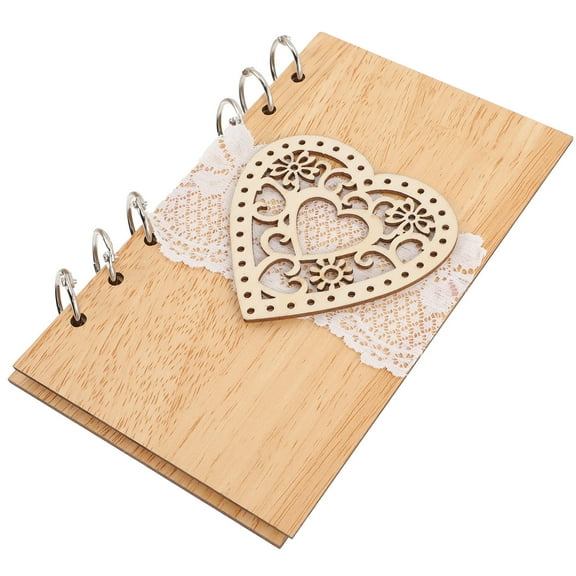 GOOHOCHY Light Yellow Wedding Guest Book for Writing Use Made of Synthetic Material 8.5 x 7 inches