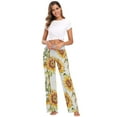 thumbnail image 6 of Ckdifva Sunflowers with Bamboo Womens Sleep Pajama Pants Waistband Lounge Sleepwear Pjs Sweatpants Yoga Pants, 6 of 7