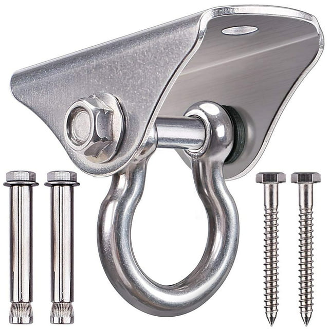 Heavy Duty Swing Hanger Kit - 1600lbs Capacity Hammock Ceiling Hook with 360° Swivel, All - in - One Hardware Set for Wood/Concrete Mounting, Ideal for Yoga Rope, Aerial Hoop & Punching Bag