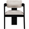 thumbnail image 3 of Pemberly Row Beige Linen Textured Fabric Dining Chair (Set of 2), 3 of 11