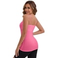 thumbnail image 2 of DARING DIVA Women's Modal Adjustable Straps Cami Tank Top 3-Pack S Rose Red, White, Black, 2 of 5