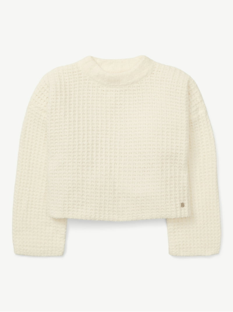 Justice Girls Drop Shoulder Mock Neck Sweater - Walmart.com