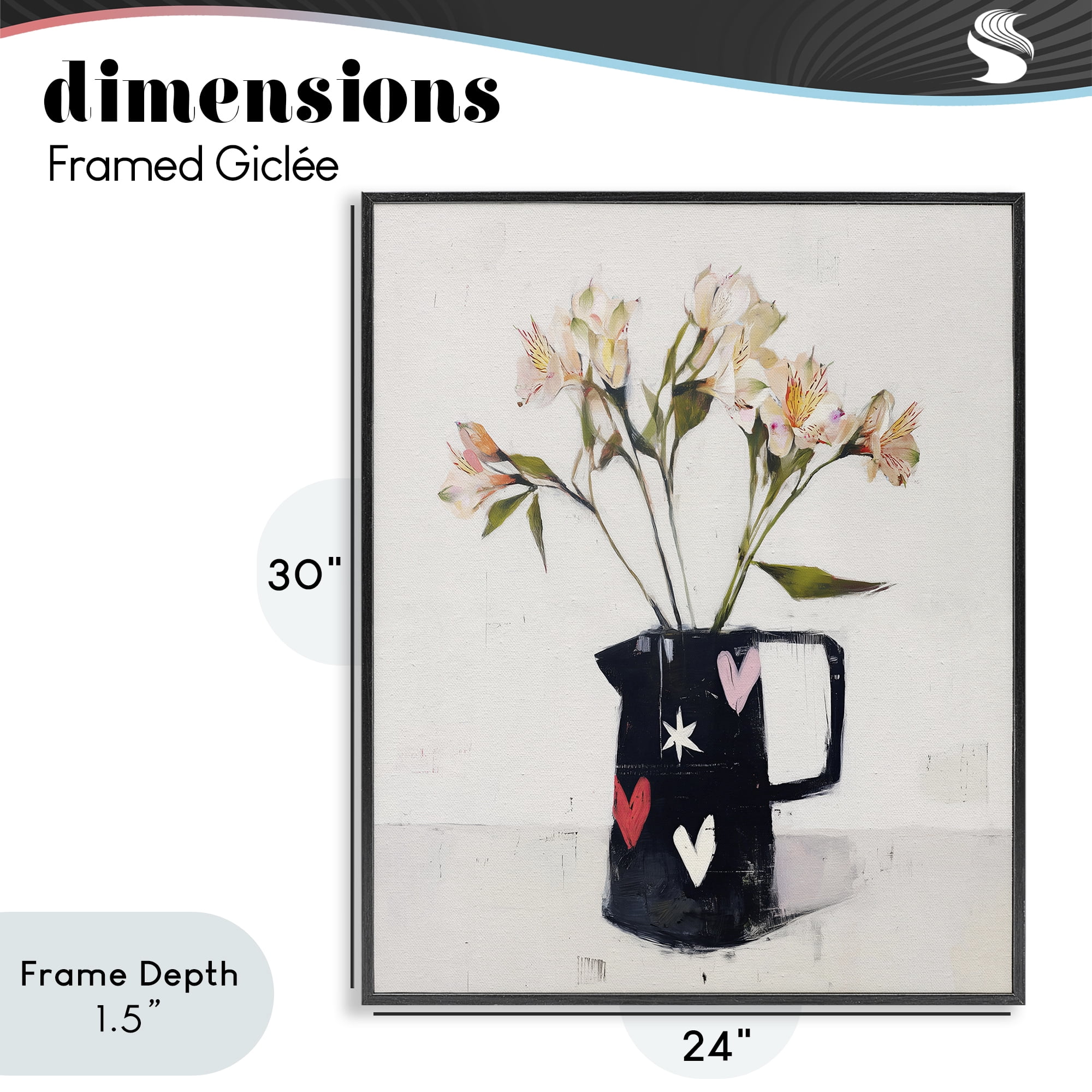 Stupell Industries Urban Mirage of Petals Black Framed Giclee Art, design by Svetlana Aleynikova