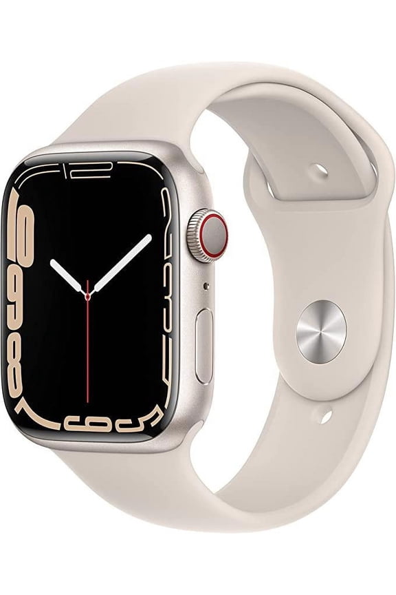 Restored Apple Watch Series 7 45MM Starlight - Aluminum Case - Starlight Sport Band (Refurbished)