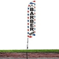 thumbnail image 3 of Cobb Promo Barber Shop White Feather Flag with Complete 15ft Pole kit and Ground Spike, 3 of 5