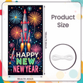 thumbnail image 5 of Colorful Space Rocket New Year Celebration Banner for Holiday Party Festive Event Indoor Decoration, 5 of 9