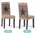 thumbnail image 5 of Dining Room Chair Covers Set of 4, Rustic Western Star Black Plaid Stretch Kitchen Chair Cover, Bless Our Home Quote Removable Washable Chair Slipcovers for Hotel,Home,Party,Banquet, 5 of 6
