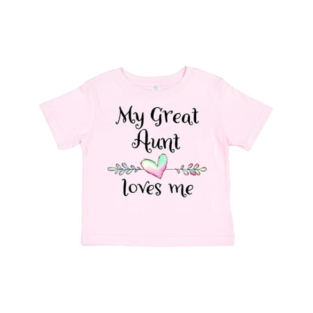 

Inktastic My Great Aunt Loves Me- Heart Gift Toddler Boy or Toddler Girl T-Shirt
