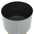 thumbnail image 5 of CosmoLiving by Cosmopolitan 11", 10", 9"H Gray Metal Planter with Gold Base (3 Count), 5 of 9