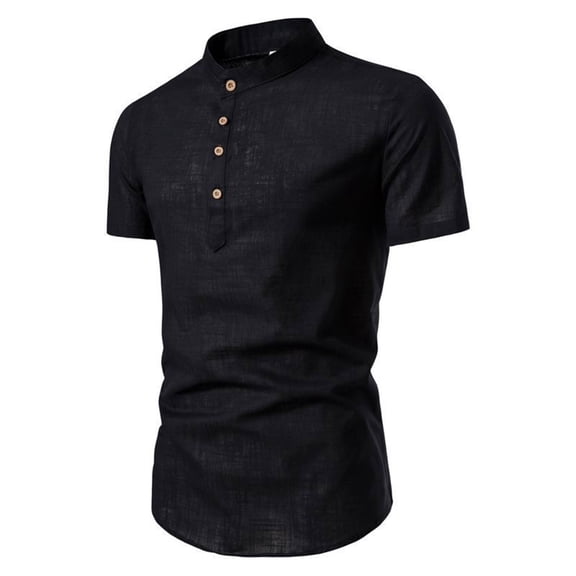 Zivyakyron Summer Mens Polo Shirts Collared Short Sleeve Shirt for Men Work Solid Dressy Business Loose Top