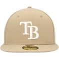 thumbnail image 2 of Men's New Era Khaki Tampa Bay Rays 59FIFTY Fitted Hat, 2 of 5