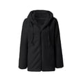 thumbnail image 2 of Chaqueta Ligera y Cálida para Mujer, Grandes, con Capucha y Cremallera, Abrigo de Invierno de Forro , Cárdigan Suave y Afelpado con Bolsillos. Negro XXXL, 2 of 6