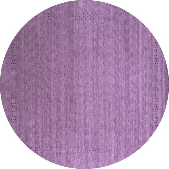 Ahgly Company Indoor Round Abstract Blue Contemporary Area Rugs, 7' Round