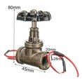 thumbnail image 3 of 1/2 Inch Stop Valve Light Switch with Wire for Vintage Steampunk Table Lamp Loft Style Iron Valve, 3 of 5