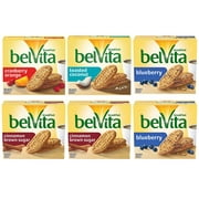 belVita Breakfast Biscuits Variety Pack, 4 Flavors, 6 Boxes of 5 Packs (4 Biscuits Per Pack)