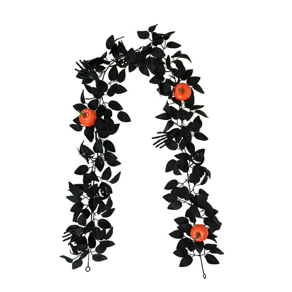 5.7 ft Wedding Fireplace Mantel Wall Hanging Roses-Leaf Garlands Artificial Fall Vine Garland for Halloween Thanksgiving Christmas Decor