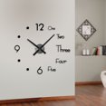thumbnail image 4 of Pegatinas de reloj de pared Sin marco Espejo 3D moderno Pegatinas de pared removibles Relojes silenciosos Reloj grande Decoración para sala de estar Dormitorio Decoración del hogar 1 pieza negro Sailing Electrónica, 4 of 5