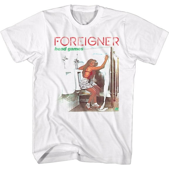 Foreigner Head Games Cover White Adult T-Shirt