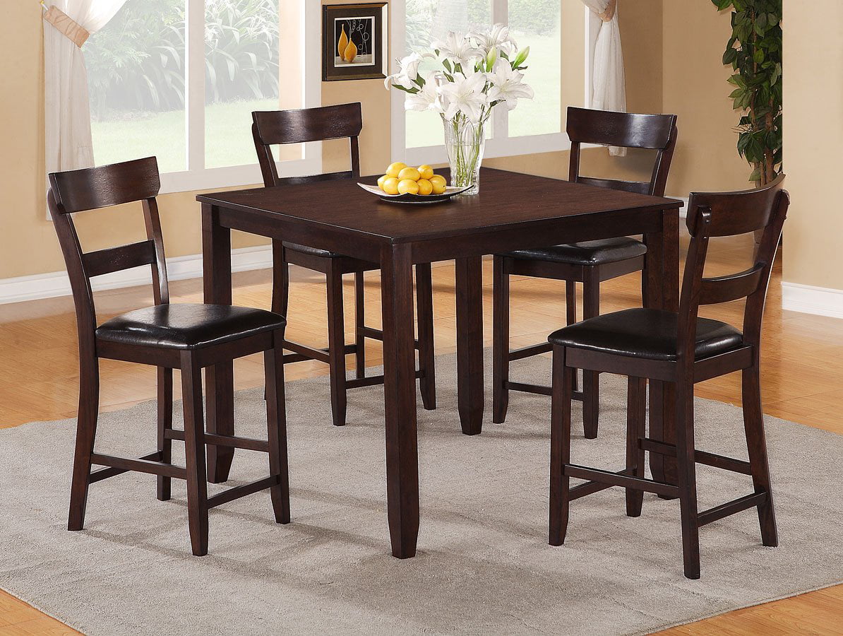Modern Style Square Counter Height Dining Room Table & Upholstery