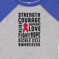 thumbnail image 4 of Inktastic Sickle Cell Awareness Strength Courage and Support Boys or Girls Baby Bodysuit, 4 of 5
