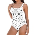 thumbnail image 6 of Sokhug Womens Floral Print Wide Strap One Piece Bikini Swimsuit Comfortable Full Coverage Bathing Suit for Beach Vacation, 6 of 7