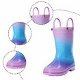 thumbnail image 6 of Kids Glitter Rain Boots Rainbow Portable Toddler Girls Boys Shoes Lightweight, 6 of 6