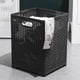 thumbnail image 3 of Cesto de lavandería plegable Lavadero tamaño Organizador de ropa Almacenamiento de ropa sucia Cesto de lavandería para dormitorio Negro Baoblaze  Contenedor de cesta de almacenamiento, 3 of 8
