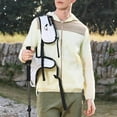 thumbnail image 5 of Mrmaere Men's UPF 50+ Sun Protection Color Block Hooded Jacket Lightweight Outdoor Cycling Shirt Yellow L, 5 of 6