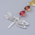 thumbnail image 3 of Chandelier Suncatchers Prisms Octogon Glass Chakra Hanging Pendant with Dragonfly Iron Pendant and Cable Chain Faceted Platinum 400x2mm, 3 of 5