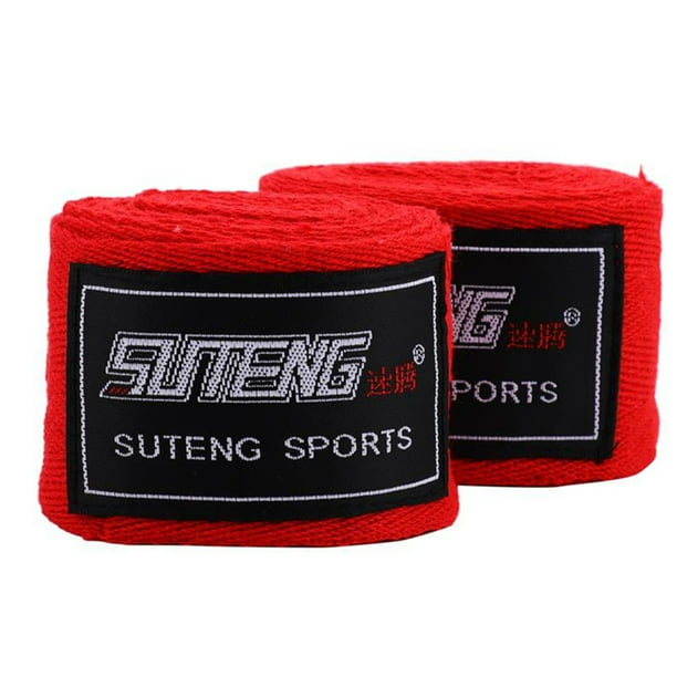 Soidarity 1 par de vendas elásticas para manos de 2,5 metros de largo para adultos, práctica de entrenamiento de boxeo, correas de protección de manos Boxeo rojo Soidarity OD0486-03