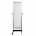thumbnail image 4 of Tia Elegant Black Jewelry Armoire - Lockable with LED Lights, Crystal Border, Full Length, 4 of 10