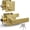 Satin Brass, variant on Mega Handles | Robell Entry Lever and Deadbolt Combo | Satin Brass
