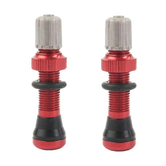 1 Pair 40mm Tubeless Air Valve For Road Bike & Tubeless Valve Stem Universal Schrader 10mm Base (tangling)