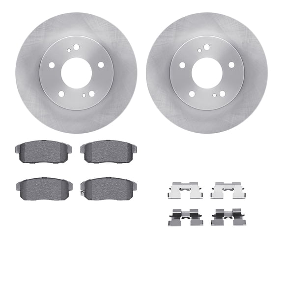 Dynamic Friction Company Rear Brake Rotors with 5000 Advanced Brake Pads includes Hardware 6512-67303