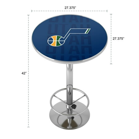 Utah Jazz NBA City Chrome Pub Table - Navy, Gold, Green