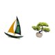 thumbnail image 5 of Figura de velero,Escultura de velero de hierro para decoración de oficina y hogar,Estatua de barco de escritorio para decoración de entrada de gabinete,Árbol bonsái artificial,Árbol, 5 of 8