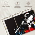 thumbnail image 6 of Elephant Stock Baseball Splash Abstract Wall Art - Horizontal Multi Panel Canvas - Living Room Wall Decor - Sports Multi Panel - White And Red Decor - 38" x 24", 6 of 8