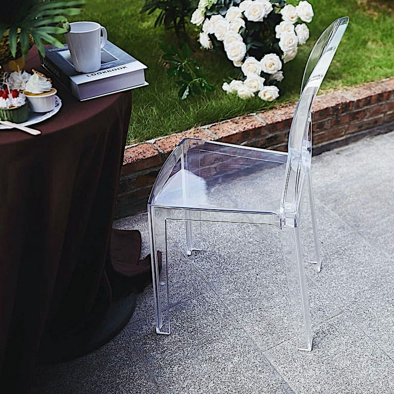BalsaCircle 36 Clear Plastic Transparent Chair Wedding Party Catering Dining Decorations