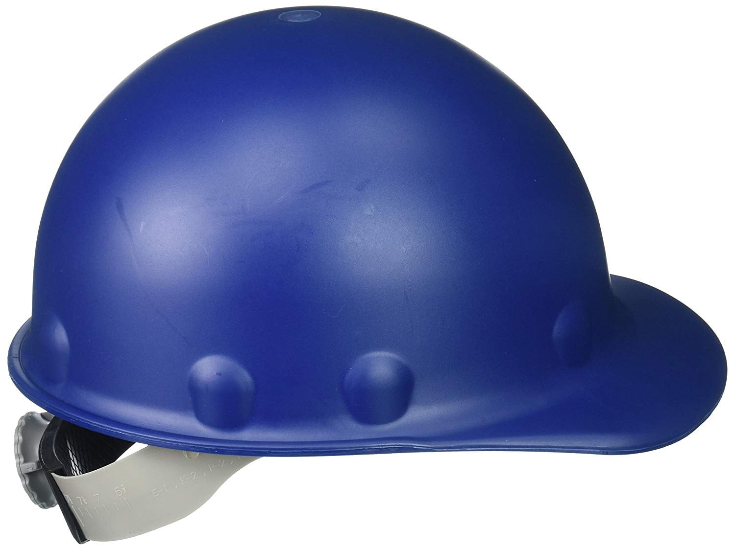 Blue Fiberglass Cap Style Hard Hat,8Point Suspension Swing Strap