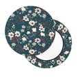 thumbnail image 2 of Balery Vintage Floral Fundas de asiento para taburete de bar redondo de tela de terciopelo ajustables que protegen de arañazos y manchas para sillas de 14 a 17 pulgadas.-12 inch, 2 of 7
