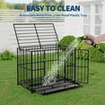 thumbnail image 3 of Heavy Duty Stainless Steel Dog Crate for Large Dogs - Indestructible & Escape-Proof Kennel with Locking Wheels - Collapsible, Chew-Resistant Indoor/Outdoor Cage with Easy-Clean Removable Tray XXL, 3 of 8