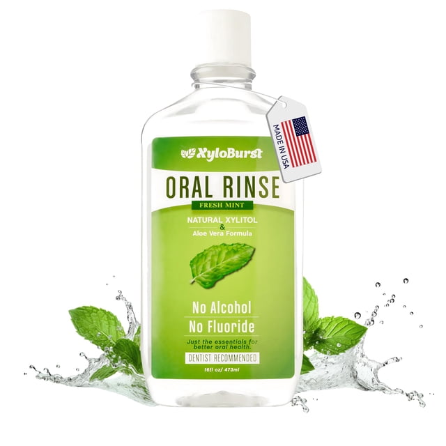 Enjuague bucal Xyloburst, enjuague oral, xilitol natural, 473 ml